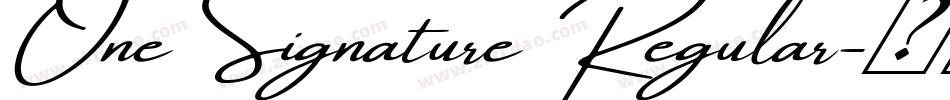 OneSignature Regular字体转换